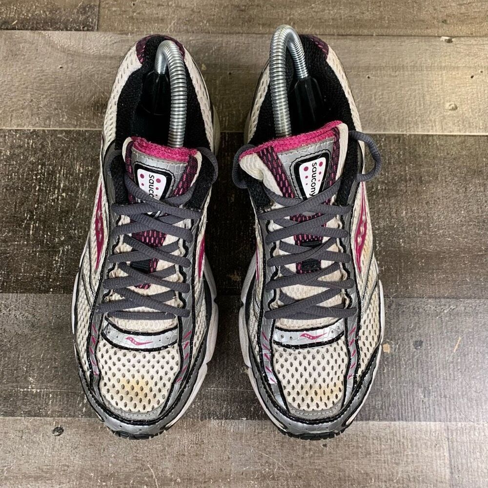 Saucony Women’s Size 8.5 CS Glide Athletic Shoes Grey Pink Running Sneakers - Picture 8 of 11